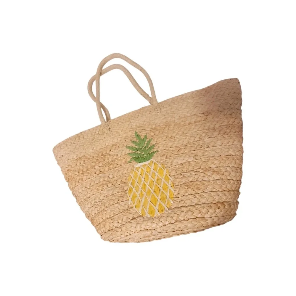 Pineapple Straw Insulated Tote‎ Large Bag